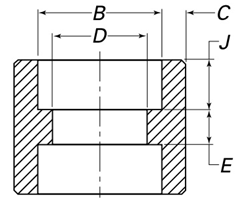 SW High Pressure SS Fittings , Forged Stainless Steel Socket Weld Coupling
