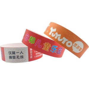 Cheap Waterproof Sweat Resistant Tyvek Event Wristbands Scan The Barcode Events