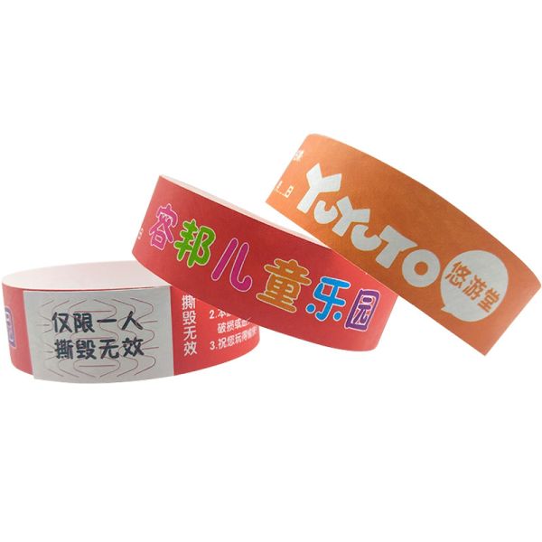 Adjustable Tyvek Dupont Wristband Activity Barcode Events Paper Event Admission