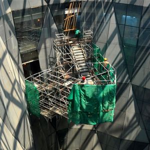 Aluminum Suspended Platform Scaffolding , Cuplock Scaffolding System 1.8mm