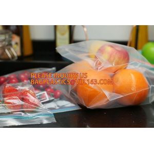 Merchandise Bags zipper transparent pure color bag, FDA Color zipper sandwich