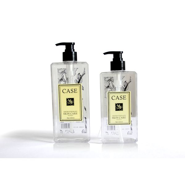 480ml Decorative Shampoo And Conditioner Bottles , Clear Plastic Refillable Shampoo Bottles