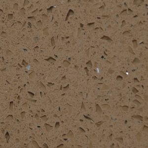 Quality Brown Quartz Kitchen Worktops Artificial Quartz Bathroom Vanity Tops for sale