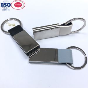 Wholesale New Luxury Metal Pu Leather promotional Keychain Sublimation Keychains