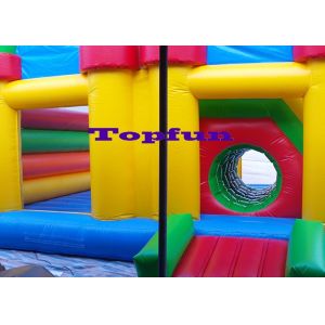 Eco Friendly Inflatable Jumping Castle / Bounce around with slide
