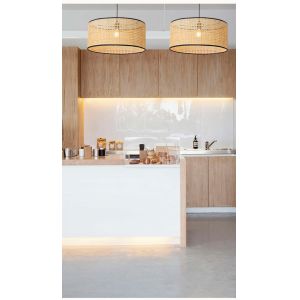 Japanese Style Modern Hanglamp Rattan Pendant Light Fixture Handmade Bamboo