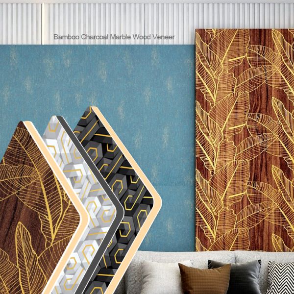 Buy Hot Sale Bamboo Charcoal Marble Wall Panel High Gloss Waterproof And Flame Retardant Board TV Background Wall Villa Specific at wholesale prices