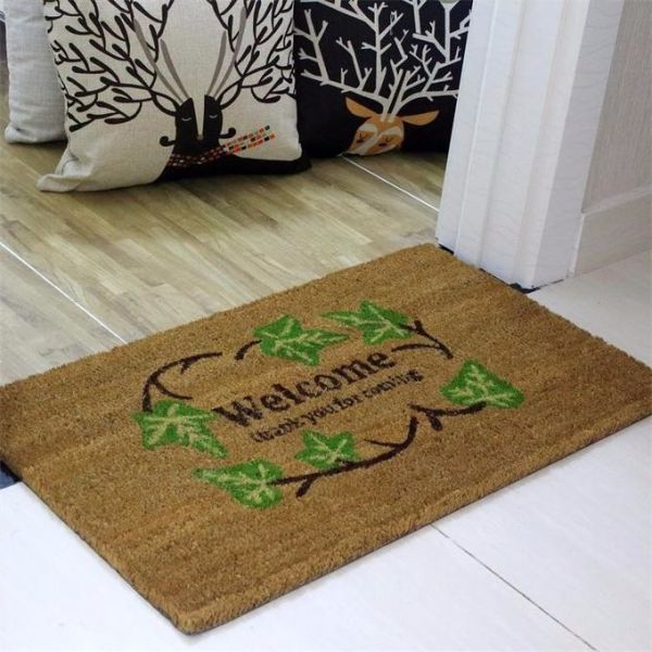 Buy Brown Coir Entrance Matting , Coir Logo Mats Healthy Environmental Function at wholesale prices