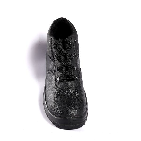 Embossed Cow Leather PU Injection Safety Shoes for Construction Site Workers' Protection and Safety