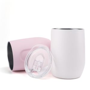 Feiyou Hot Selling Cups Double Wall Stainless Steel Wine Tumbler Glitter Egg