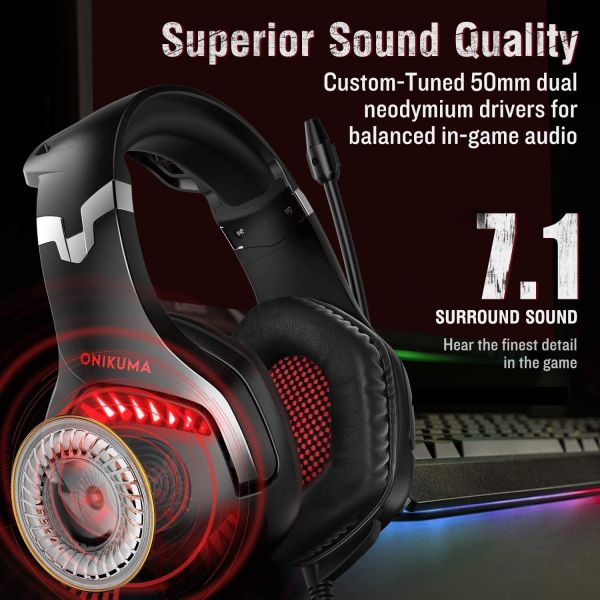 RGB Light 20000Hz 117dB 32ohm Wired Gaming Headset