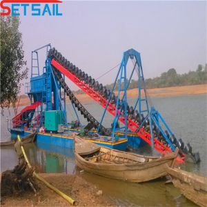 5.5kw-50kw Drum Screen Motor Chain Bucket River Mining Gold Dredger for Your