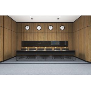 Natural Oak Veneer Conference Hall 2/2/0.7mm Microperforated Wood Panels Wall