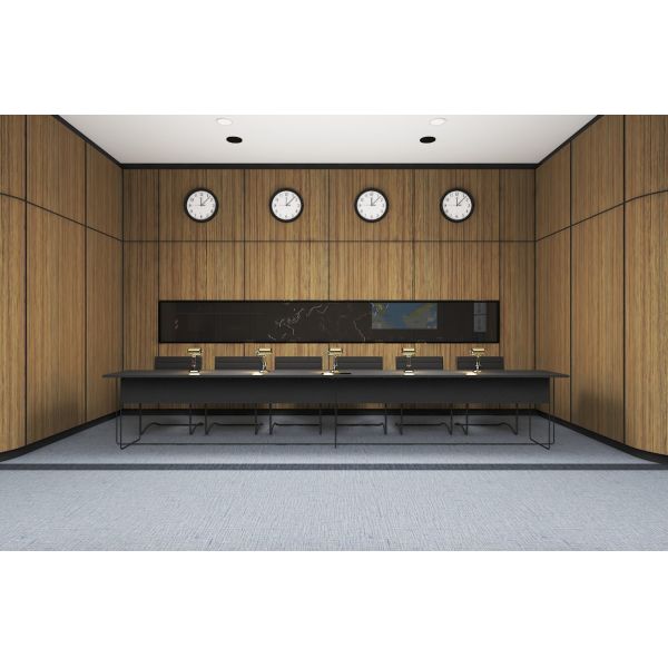 Natural Oak Veneer Conference Hall 2/2/0.7mm Microperforated Wood Panels Wall