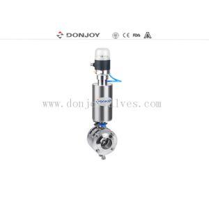 double seat butterfly valves sanitary pneumatic mixproof with positioner