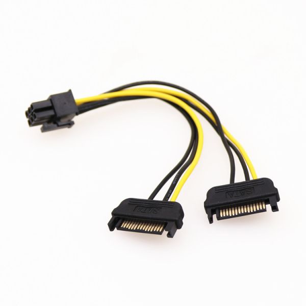 Buy 6Pin to 2 ST Cable Male to Female Hard Drive Power Cable  Video Card Power Adapter Cable for Connectors at wholesale prices