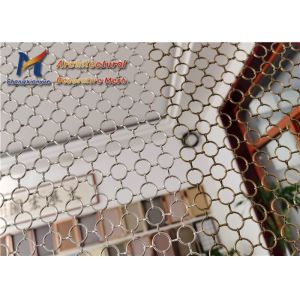 1.5mm 15mm Ring Mesh Fabric Hotel Decorative Metal Mesh Panels