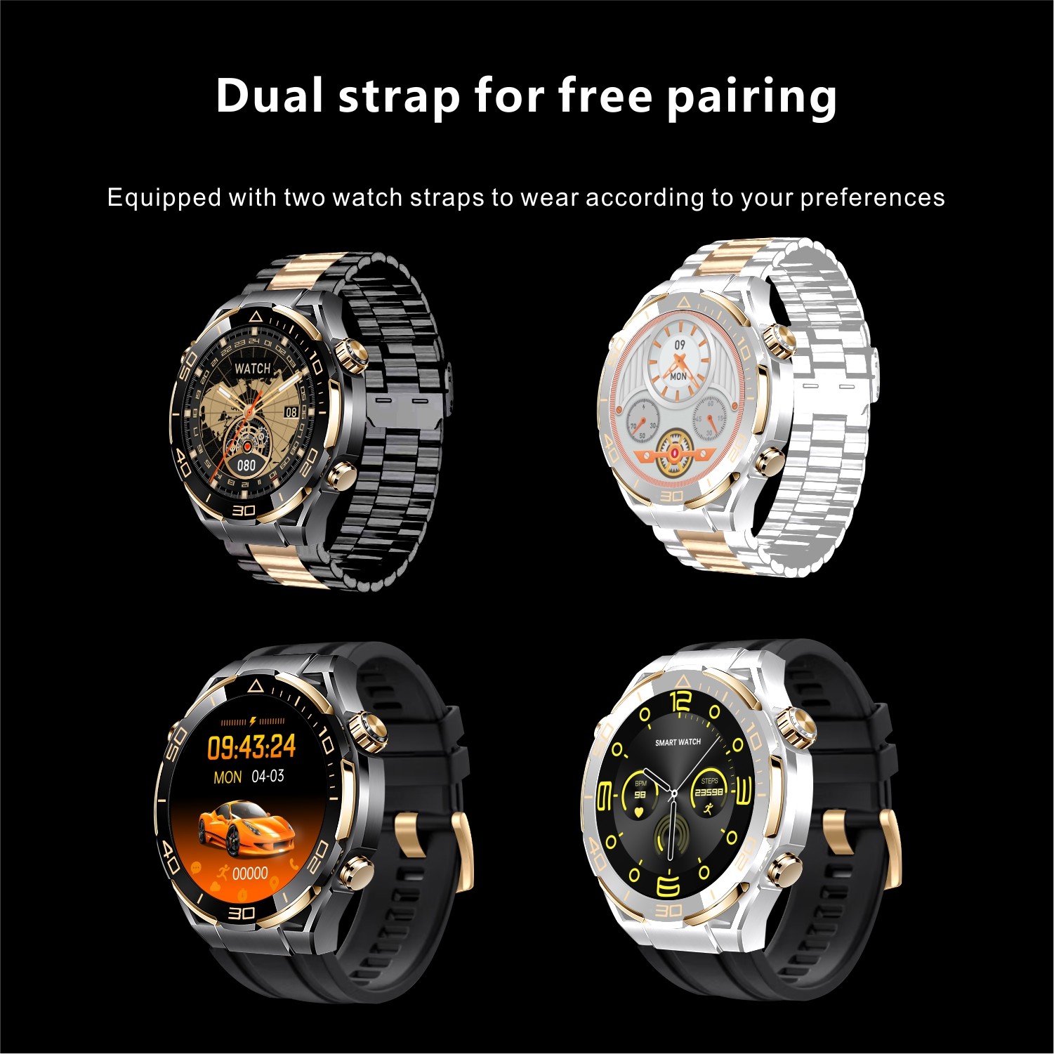 S30 MAX 1.62Inch BT Call Outdoor Smart Watch Amoled Display Compass NFC For Men