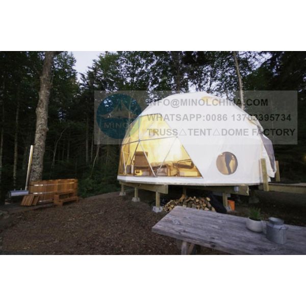 Buy Glamping Colombia Dome House Galvanized Steel Geodesic Dome Tents at wholesale prices