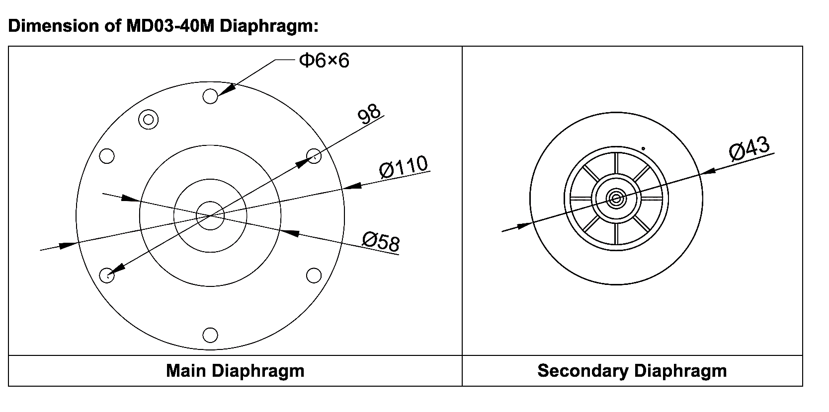 MD03-40M Diaphragm 1.5 Inch For Taeha Pulse Valve TH-5440-M TH-4440-M