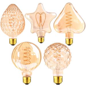 Five Pointed Star Edison LED Filament Bulb AC 220V 240V 3000K 800lm