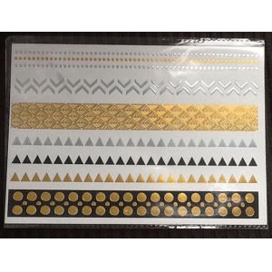 Metallic temporary tattoo
