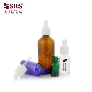 Quality D010 Exquisite Transparent Glass Molded Bottles with CRC Child Resistant Caps and Precision Dropper Lids Tailored for Premium Hair Essence Serum for sale
