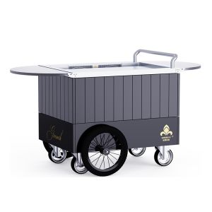 black Mobile Teppanyaki Grill Durable for over 20 years Food grade board Hibachi