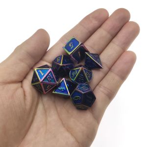 Multifunctional Custom Polyhedron Dice Set Handcrafted Nontoxic Metal Polished