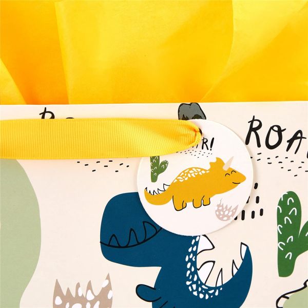 Supply Kids Baby Cartoon Printed Gift Packaging Paper Shopping Bag with Folding Style