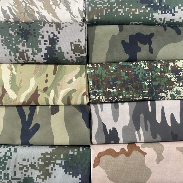 Multicam 80Polyester 20Cotton Camouflage Ribstop Waterproof Coating for Uniform Garment