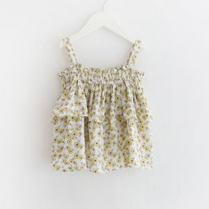 Ruffled Princess Girl Baby Suspender Dress Summer Children's Clothing