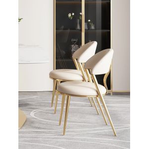 Quality Modern Stainless Steel Luxury Dining Chairs With Fleece OEM ODM for sale