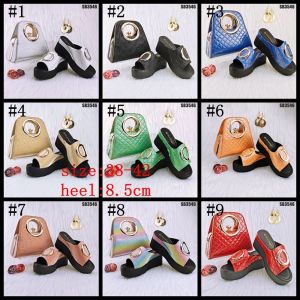 Supoo Italian Ladies Shoes and Matching Bags for Wedding/Party Elegant Lace