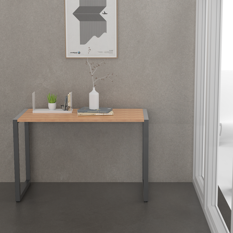 Home Office BAMBOO Table with Multifunctional Storage Holders and Height Adjustment