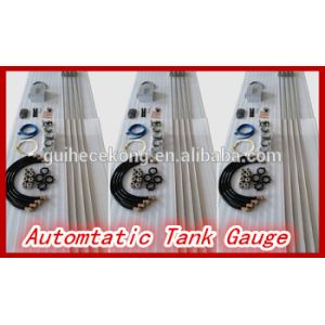 Magnetostrictive float type sensor for petrol station fuel tank volume system