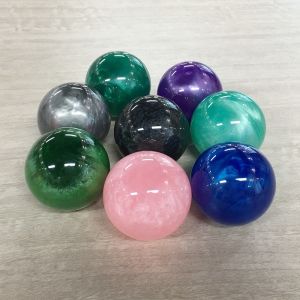 Folk Art Cloudy Crystal Ball , Resin Custom Marble Ball