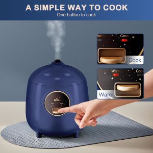Compact and Portable Mini Rice Cooker with Comfortable Handle and Removable