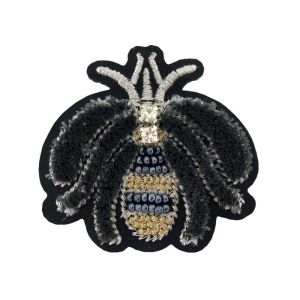 Wholesale Crystal Rhinestone Bee Embroidery Tooth Brush Patch Applique