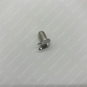 F type connector with brackets for pcb board