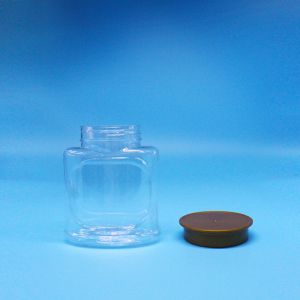 Clear Candy Cookie Empty Airtight Nuts PET Food Grade Plastic Jar Screw Lid For