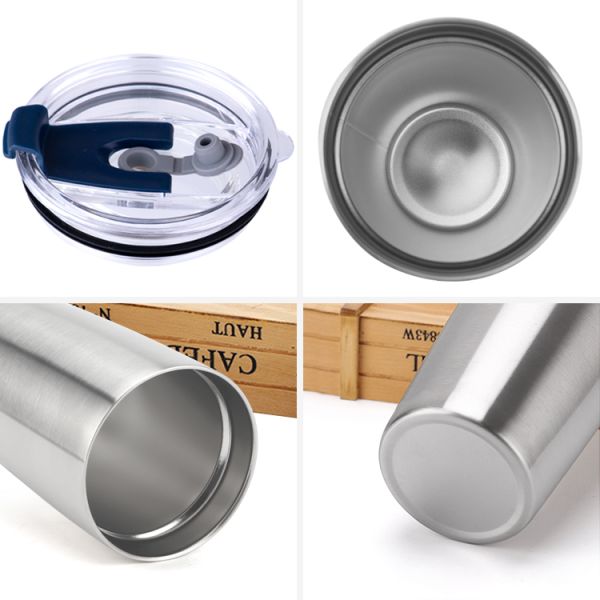 600Ml Coffee Cups Custom Vacuum Stainless Steel Tumbler, Insulation Double Wall Flask Thermal Cup With Lid 20 oz^