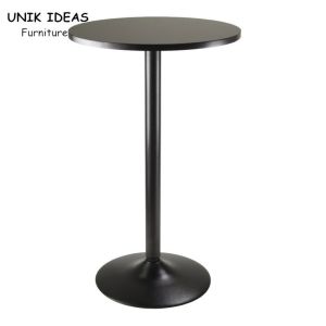 Quality Counter Metal Bar Height Table Outdoor Black Round 23.7&quot;X39&quot; for sale