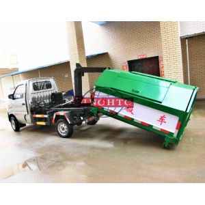 Rear Hydraulic Hooklift Waste Collection Trucks 3m3 - 5m3 Body Volume