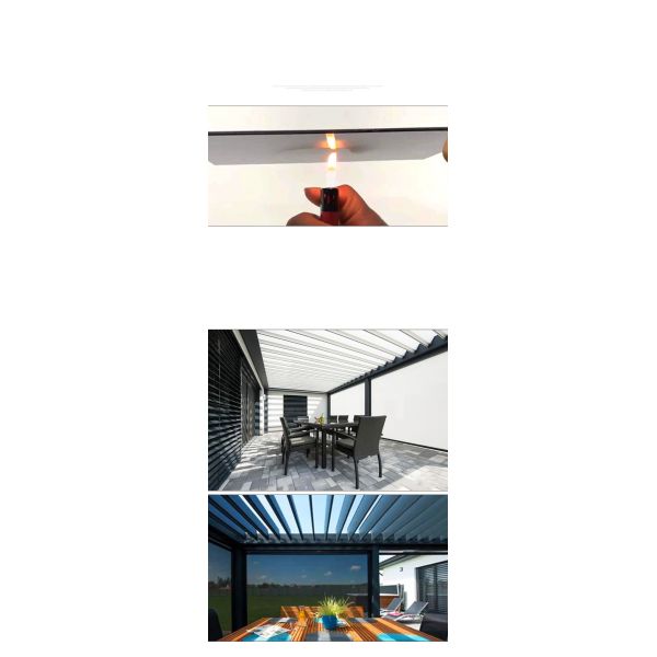 Outdoor Patio Flipped Louver Pavilion Aluminum Alloy Outdoor Electric Shade Pavilion Villa Sun Protection Pavilion