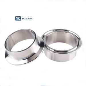 Stainless Steel 304 316 SMS Tri Clover Ferrule/Nipple Silver Clamp Connection Design