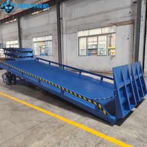 10T-10M Customized Blue Loading And Unloading Goods Hydraulic Dock Ramp