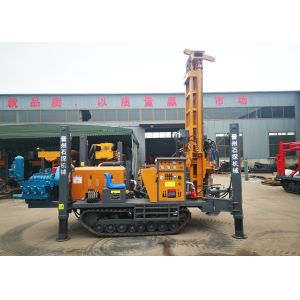 China 200m Crawler Mounted Borehole Drilling Rig With 3 Meter Drilling Rods By Hydraulic Drilling System ST 200 on sale