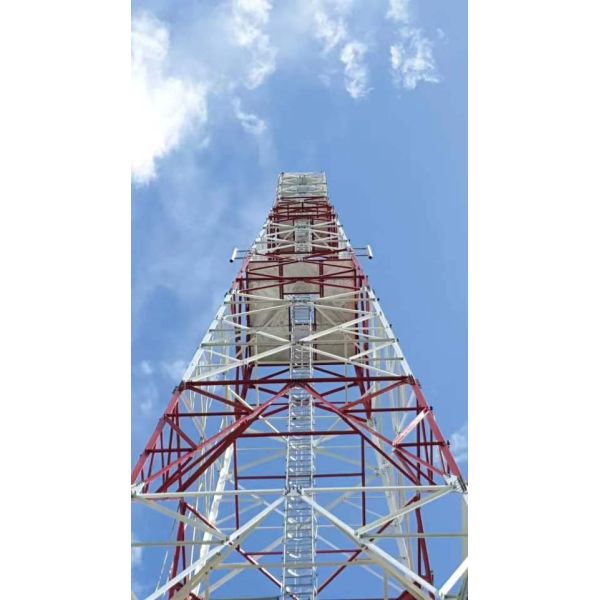 Easy Erected Steel Cellular Communication Tower Galvanized Steel Lattice Mast