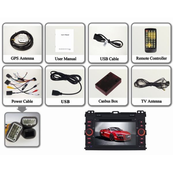 Ouchuangbo Auto DVD Stereo Player for Toyota Prado 2008-2011 Android 4.2 System iPod USB Wifi OCB-8626B